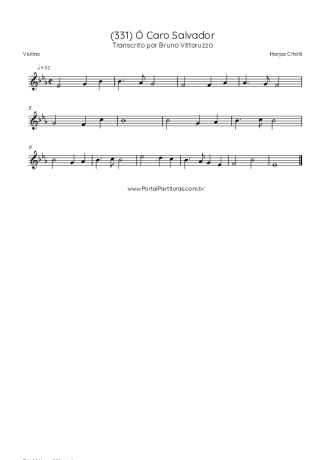 Harpa Cristã (331) Ó Caro Salvador score for Violin