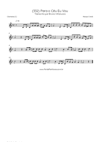 Harpa Cristã (332) Para O Céu Eu Vou score for Clarinet (C)
