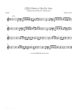 Harpa Cristã (332) Para O Céu Eu Vou score for Flute