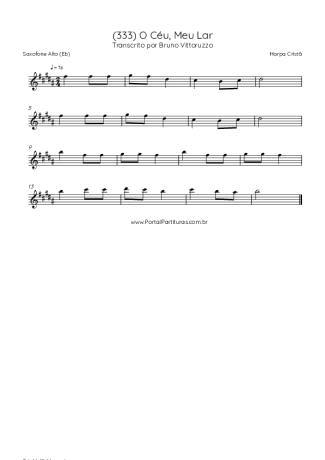 Harpa Cristã (333) O Céu Meu Lar score for Alto Saxophone