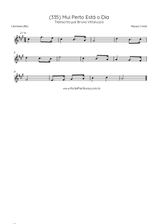 Harpa Cristã (335) Mui Perto Está O Dia score for Clarinet (Bb)