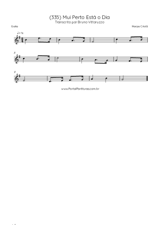 Harpa Cristã (335) Mui Perto Está O Dia score for Harmonica