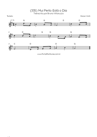 Harpa Cristã (335) Mui Perto Está O Dia score for Keyboard
