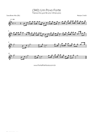 Harpa Cristã (340) Um Povo Forte score for Alto Saxophone