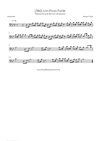Harpa Cristã (340) Um Povo Forte score for Cello