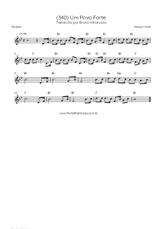 Harpa Cristã (340) Um Povo Forte score for Keyboard