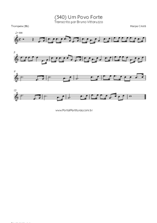 Harpa Cristã (340) Um Povo Forte score for Trumpet