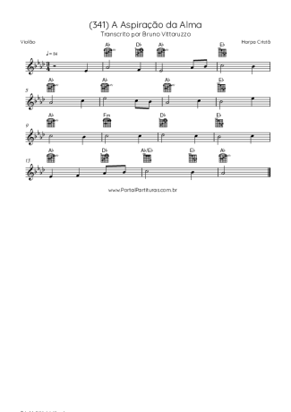 Harpa Cristã (341) A Aspiração Da Alma score for Acoustic Guitar