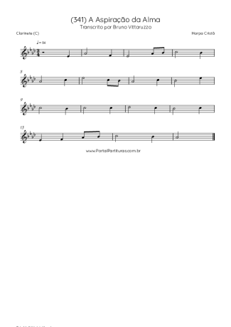 Harpa Cristã (341) A Aspiração Da Alma score for Clarinet (C)