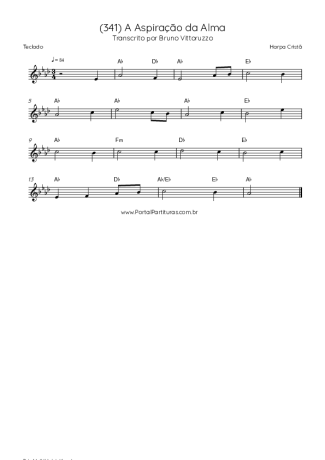 Harpa Cristã (341) A Aspiração Da Alma score for Keyboard