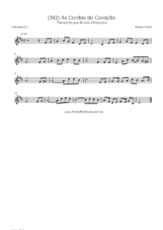 Harpa Cristã (342) As Cordas Do Coração score for Clarinet (C)