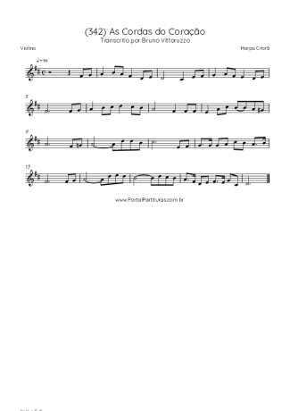Harpa Cristã (342) As Cordas Do Coração score for Violin