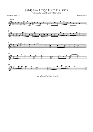 Harpa Cristã (344) Um Amigo Entre Os Lírios score for Alto Saxophone