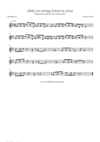 Harpa Cristã (344) Um Amigo Entre Os Lírios score for Clarinet (C)