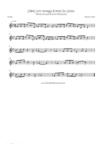 Harpa Cristã (344) Um Amigo Entre Os Lírios score for Violin