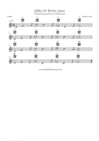 Harpa Cristã  score for Acoustic Guitar