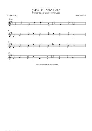 Harpa Cristã (345) Oh Tenho Gozo score for Trumpet
