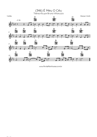 Harpa Cristã (346) É Meu O Céu score for Acoustic Guitar