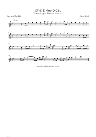 Harpa Cristã (346) É Meu O Céu score for Alto Saxophone