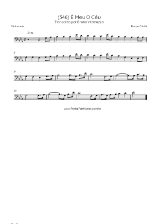 Harpa Cristã (346) É Meu O Céu score for Cello
