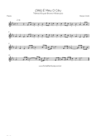 Harpa Cristã (346) É Meu O Céu score for Flute