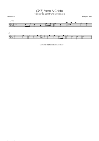 Harpa Cristã (347) Vem A Cristo score for Cello