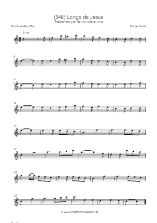 Harpa Cristã (348) Longe De Jesus score for Alto Saxophone