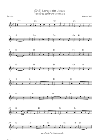Harpa Cristã (348) Longe De Jesus score for Keyboard
