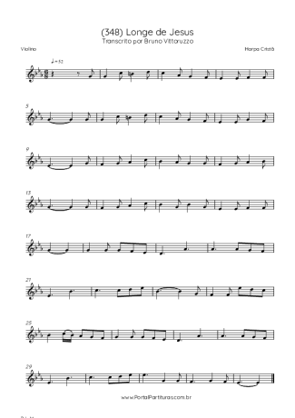 Harpa Cristã (348) Longe De Jesus score for Violin