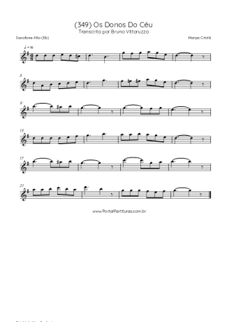 Harpa Cristã (349) Os Donos Do Céu score for Alto Saxophone