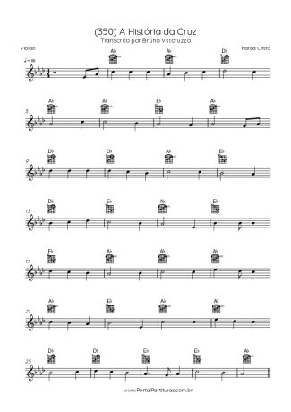 Harpa Cristã (350) A História Da Cruz score for Acoustic Guitar