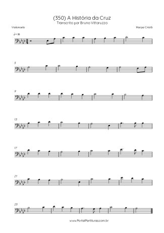 Harpa Cristã (350) A História Da Cruz score for Cello