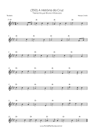 Harpa Cristã (350) A História Da Cruz score for Keyboard
