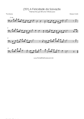 Harpa Cristã (351) A Felicidade Da Salvação score for Trombone