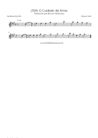Harpa Cristã (354) O Cuidado Da Alma score for Alto Saxophone