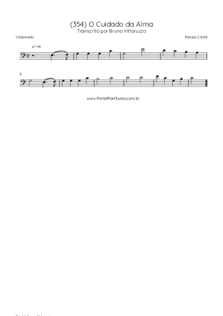 Harpa Cristã (354) O Cuidado Da Alma score for Cello