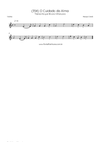 Harpa Cristã (354) O Cuidado Da Alma score for Violin