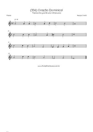 Harpa Cristã (356) Oração Dominical score for Flute