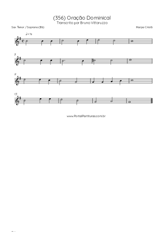 Harpa Cristã  score for Tenor Saxophone Soprano (Bb)