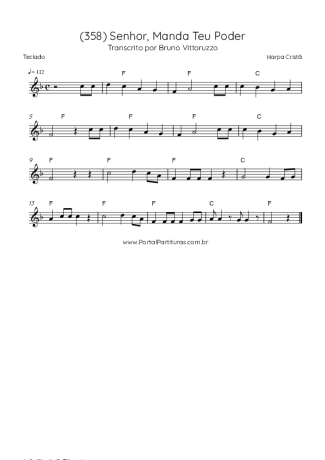 Harpa Cristã (358) Senhor Manda Teu Poder score for Keyboard