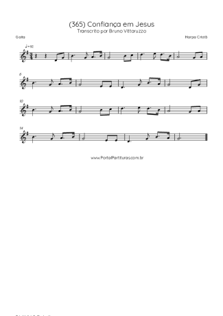 Harpa Cristã (365) Confiança Em Jesus score for Harmonica