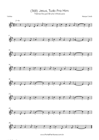 Harpa Cristã (368) Jesus, Tudo Pra Mim score for Violin