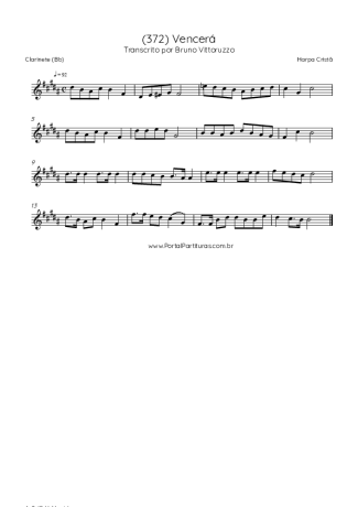 Harpa Cristã (372) Vencerá score for Clarinet (Bb)