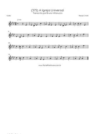 Harpa Cristã (375) A Igreja Universal score for Harmonica