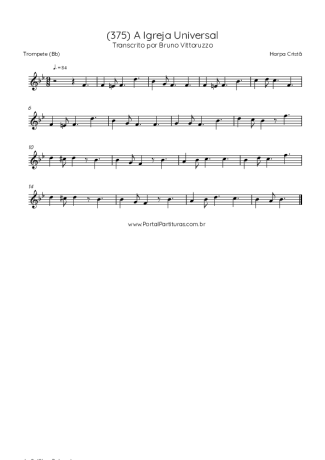 Harpa Cristã (375) A Igreja Universal score for Trumpet