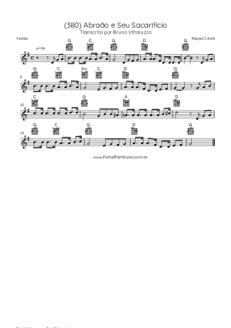 Harpa Cristã (380) Abraão E Seu Sacarifício score for Acoustic Guitar