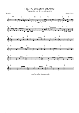 Harpa Cristã (383) O Sustento Da Alma score for Keyboard