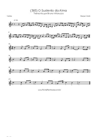 Harpa Cristã (383) O Sustento Da Alma score for Violin