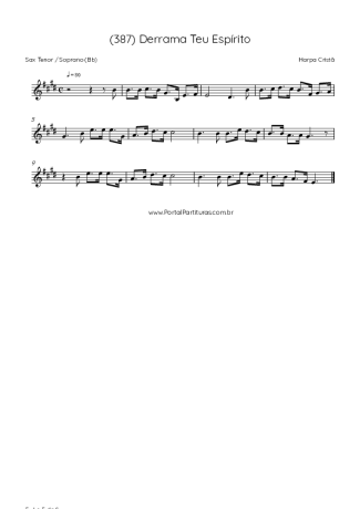 Harpa Cristã  score for Tenor Saxophone Soprano (Bb)