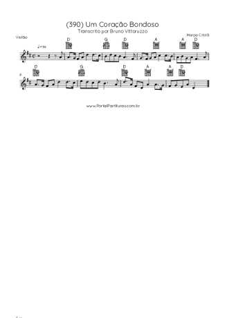 Harpa Cristã (390) Um Coração Bondoso score for Acoustic Guitar